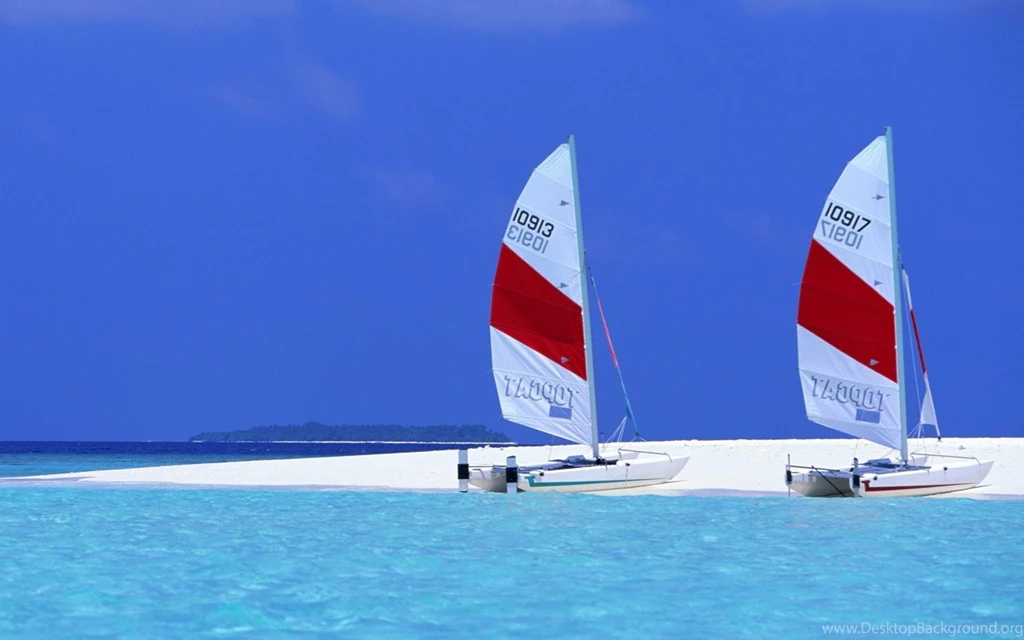 Sailing Boats On Exotic Beach : Desktop And Mobile Wallpapers ...