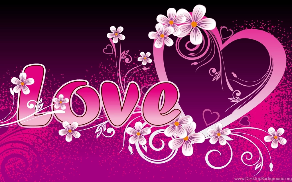 2D Love Heart Pink Wallpaper,backgrounds HD Wallpapers