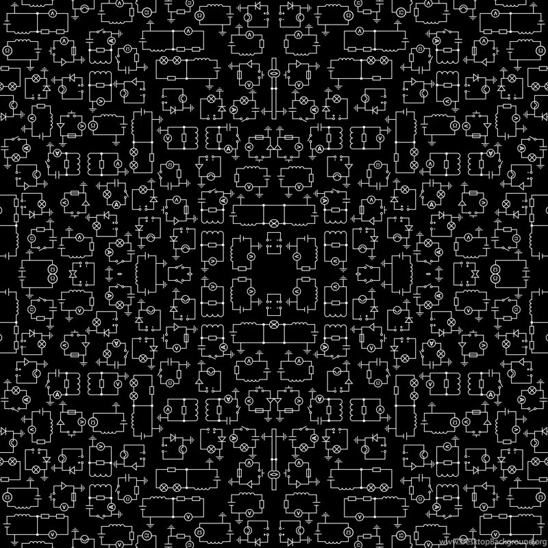 Electric Circuits (Black) Fabric Robyriker Spoonflower