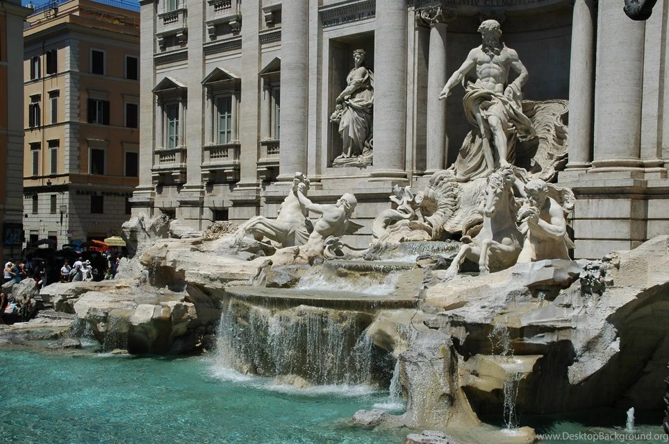 Trevi Fountain, Rome, Italy / FCO Rome Trevi Fountain Detail 03 ...
