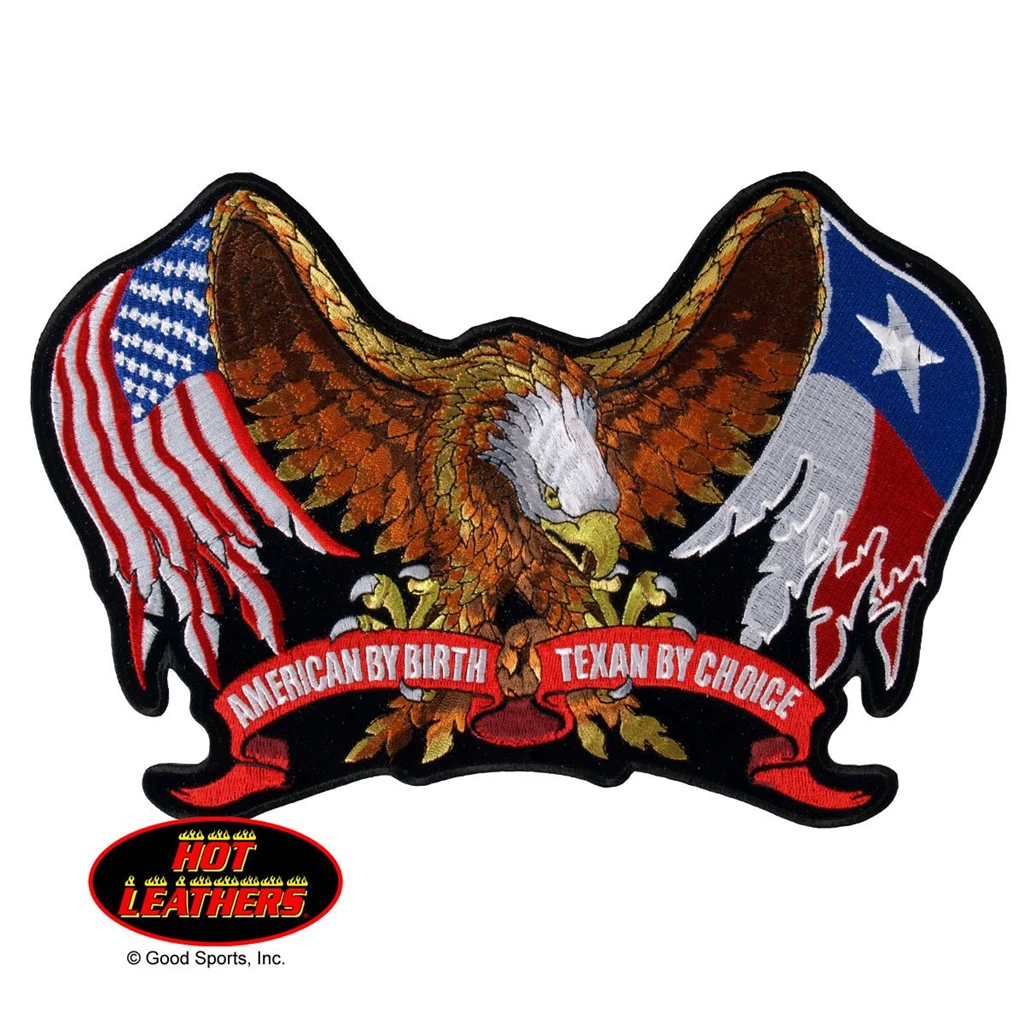 Hot Leathers Texas Flag Eagle Patch