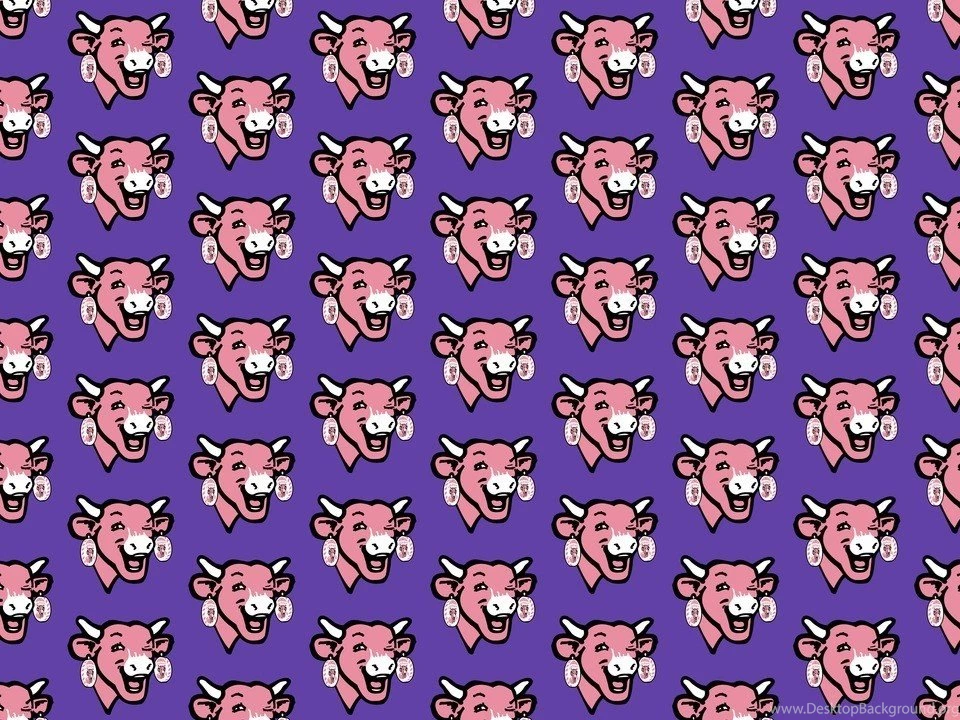 The Laughing Cow Pop 4 Wallpapers Pink On Purple By Peter Potamus Desktop Background