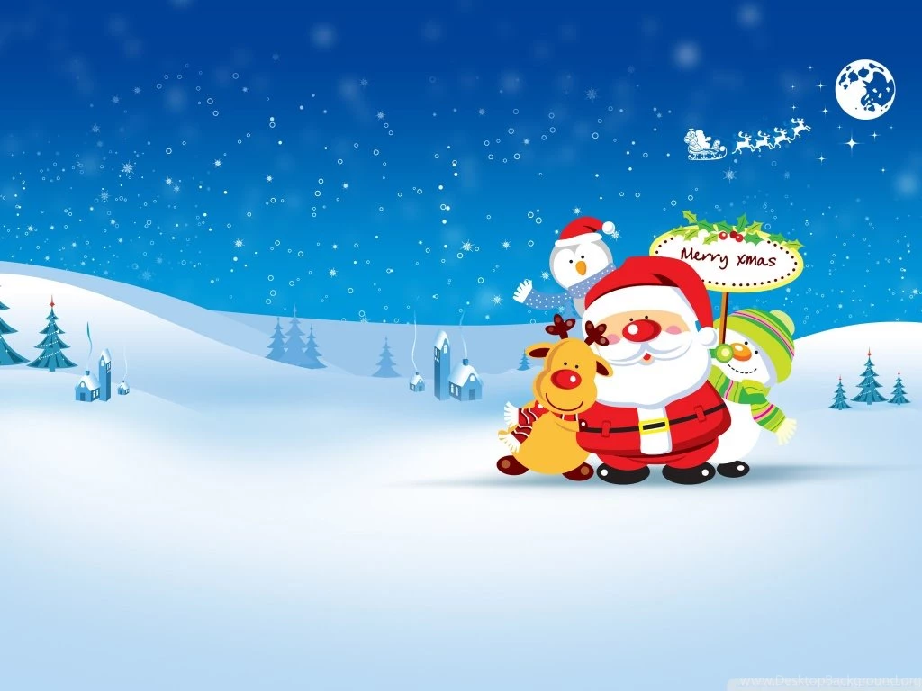 Cartoon Merry Christmas Wallpapers
