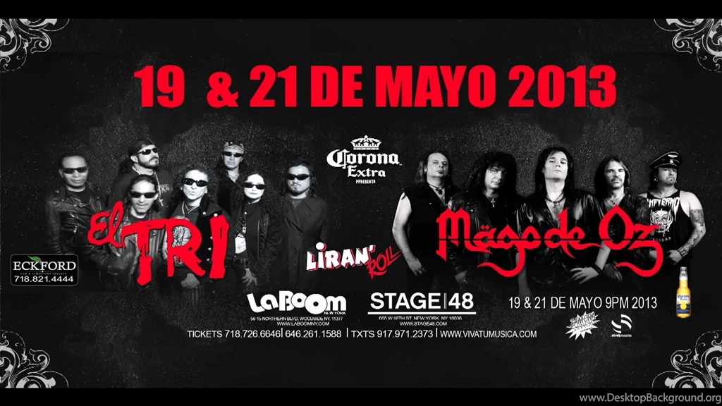 El Tri , MAgo De Oz , Liran Roll En New York La Boom , Stage 48 ...