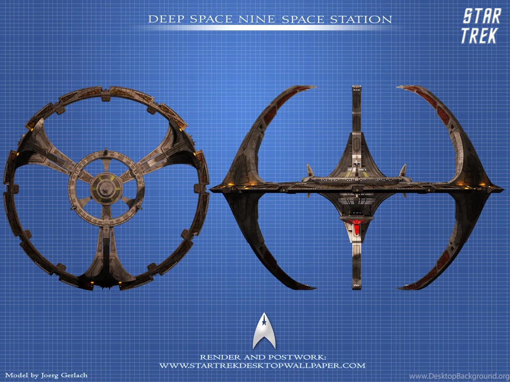 Star Trek Deep Space Nine Space Station, Free Star Trek Computer ...