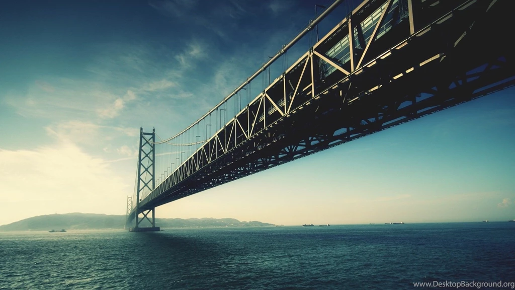 Japan, Akashi, Kaikyo, Bridge, Widescreen, High, Quality ...