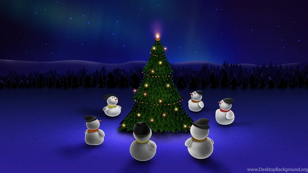 Wallpapers, Christmas, Snowman (