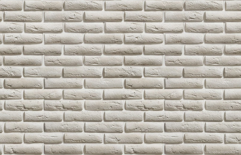 Textured White Brick Desktop Background