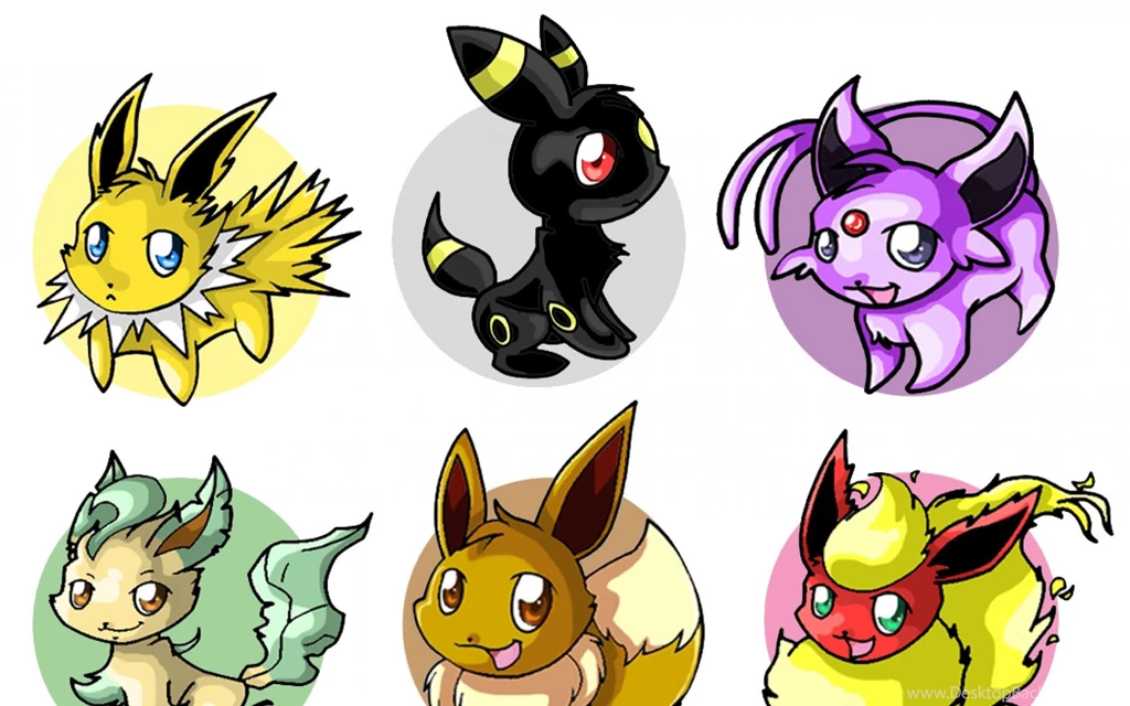 Eevee Eeveelutions Espeon Flareon Glaceon Wallpapers (