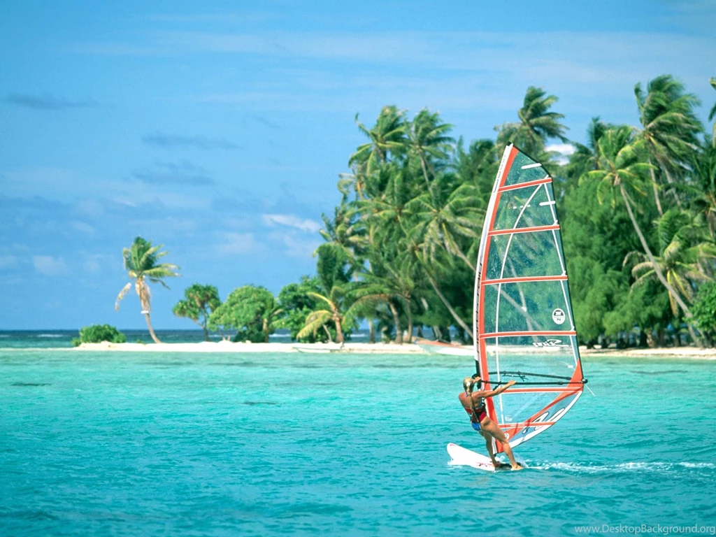 Ile Tarou Tahiti French Polynesia Sports Photography Desktop ...