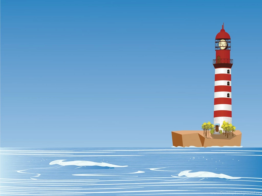 Sea Lighthouse Powerpoint Templates Blue, Holidays, Objects ...