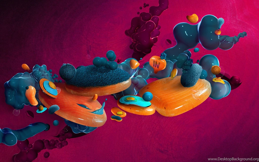 Download Wallpapers 3840x2400 Digital Art, Bubbles, Shapes, 3d ...