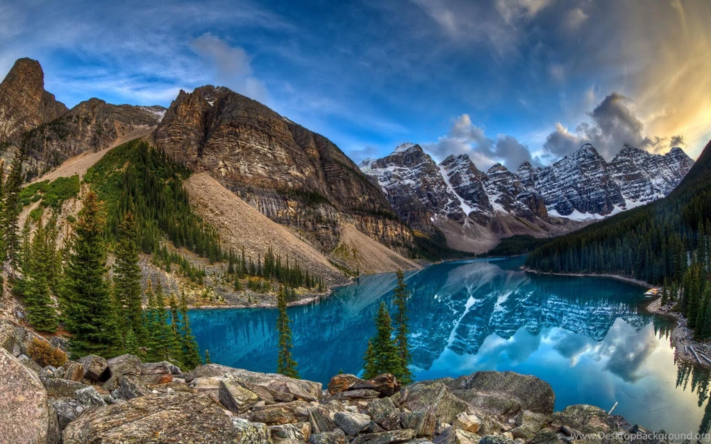 Moraine Lake Landscape >> HD Wallpaper, Get It Now! Desktop Background