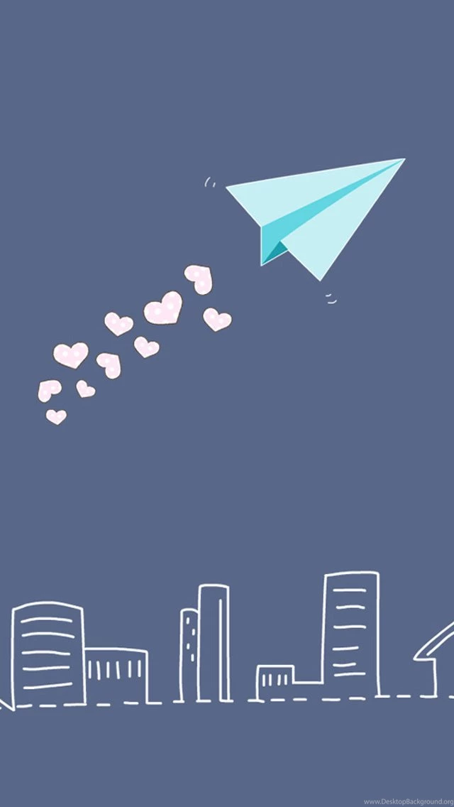 iPhone 5 Wallpapers HD Pretty Paper Airplane, Backgrounds