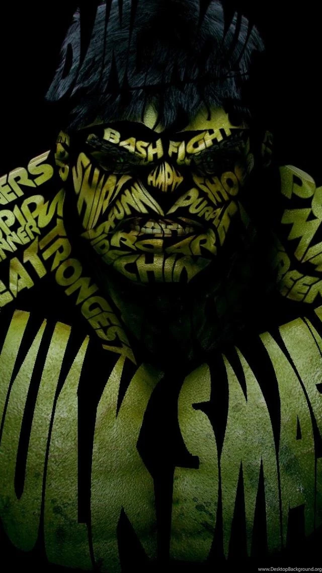 Typography Incredible Hulk Typographic Portrait The Wallpapers ...