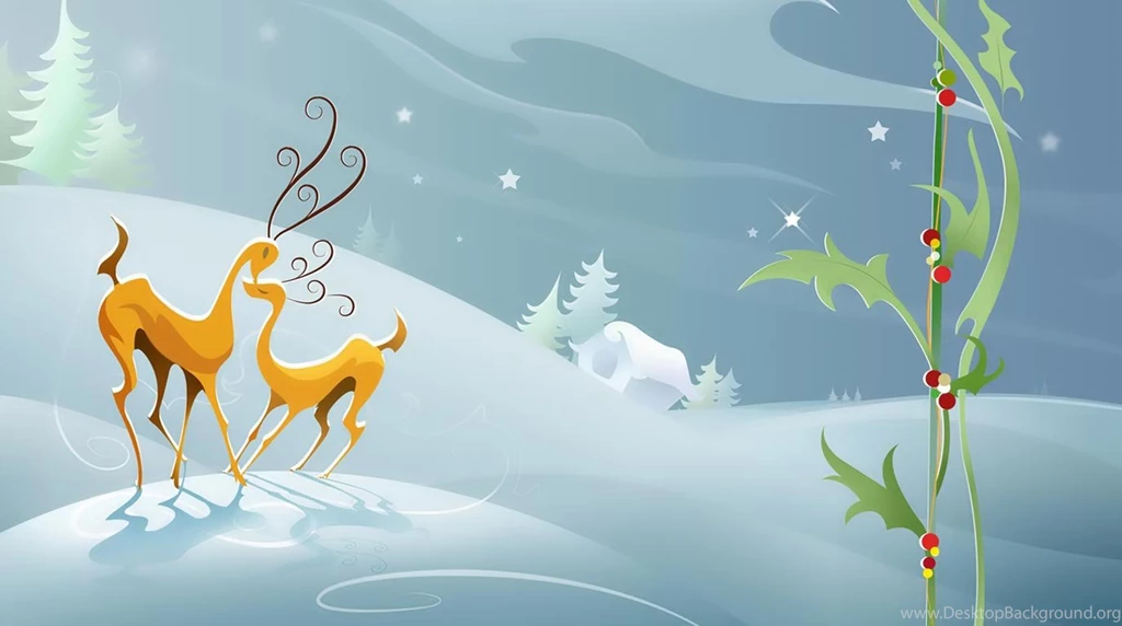 Desktop Wallpapers · Gallery · HD Notebook · Christmas Deer Netbook ...