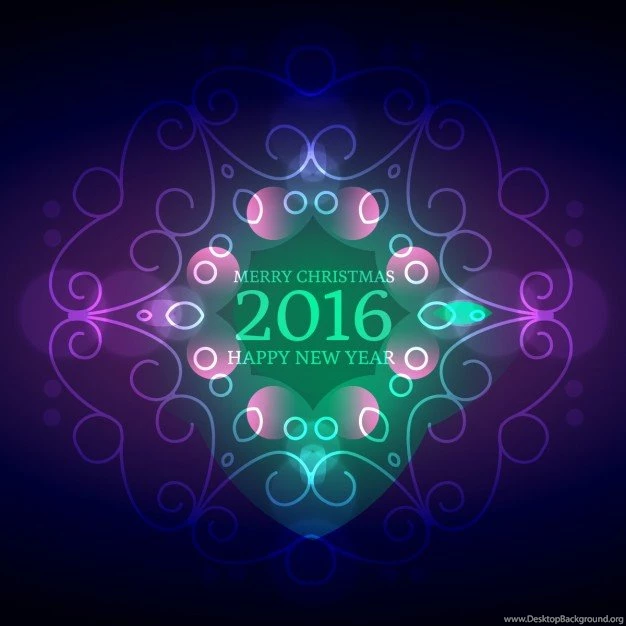 Ornamental 2016 New Year Backgrounds Vector