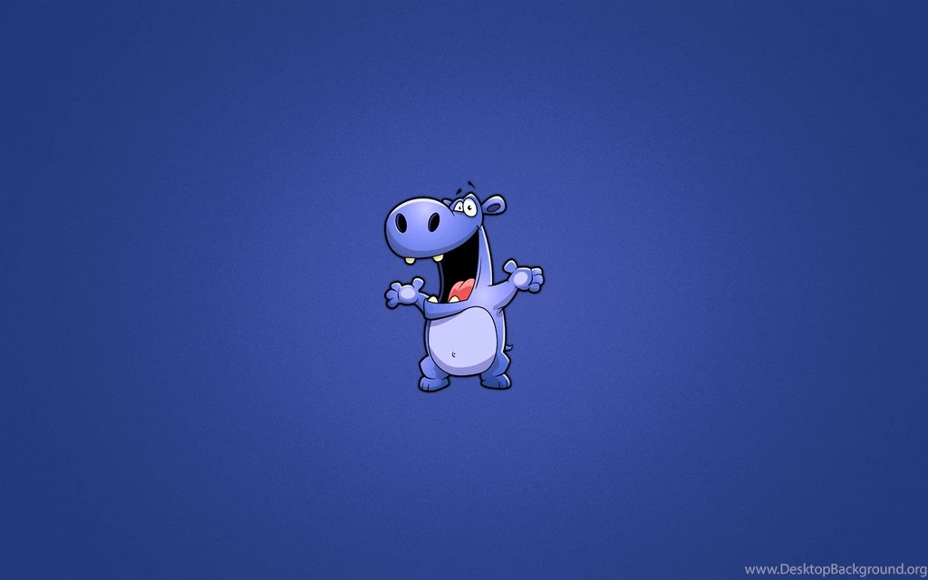 Happy Hippo Wallpapers Animals & Birds FineWallpapers.Eu