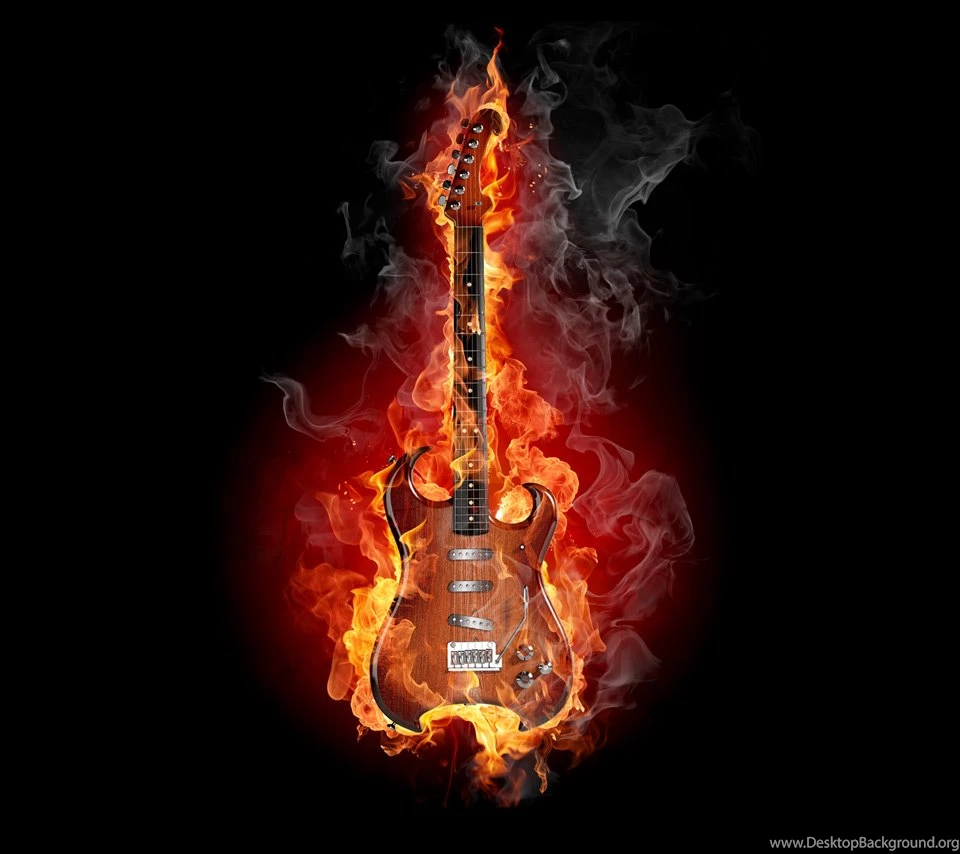 Flaming Guitar Flikie Wallpapers