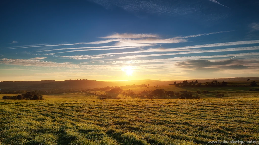 Sun Rising Over Country Hills 4K Ultra HD Desktop Wallpapers Free ...
