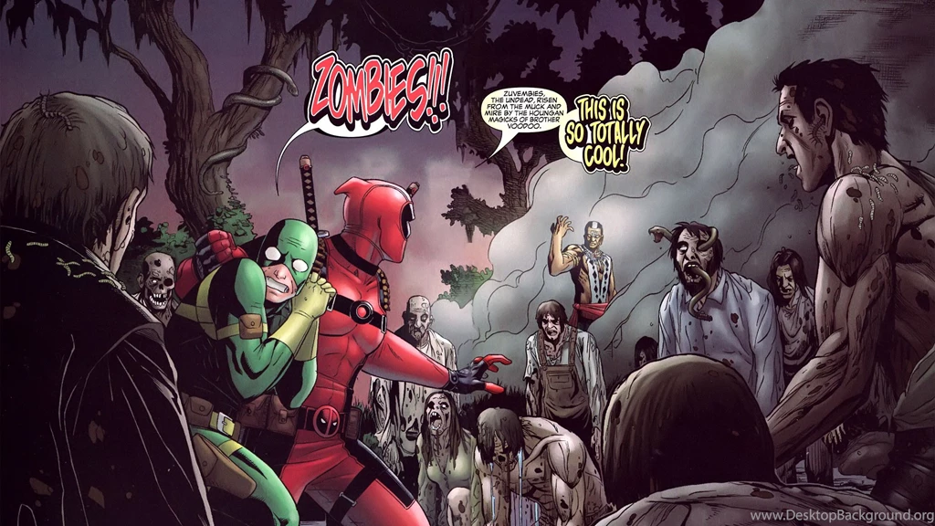 2560x1440 Comic, Gun, Heroes, Deadpool, Ninja, Marvel, Comics ...