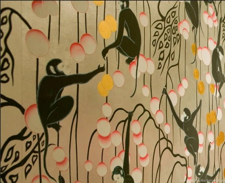 Deco Monkey Wallpapers From De Gournay