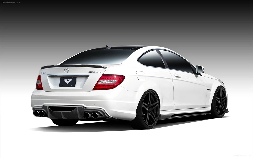 Download Awesome Mercedes Benz C63 AMG Coupe Rear View Wallpapers ...