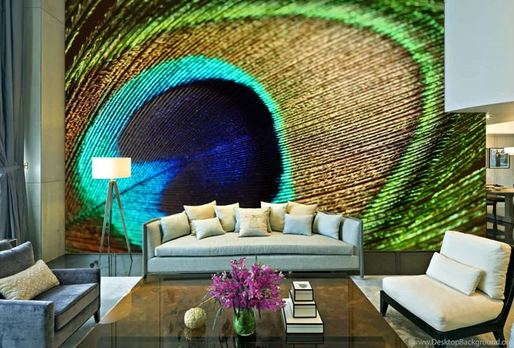 Popular Peacock Feather Wallpaper Buy Cheap Peacock Feather ...