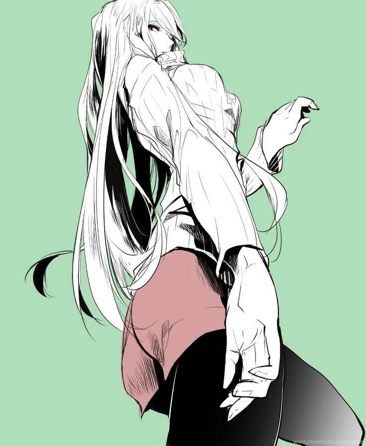 Noppo, DURARARA!!, Yagiri Namie, Green Background, Red Skirt ...