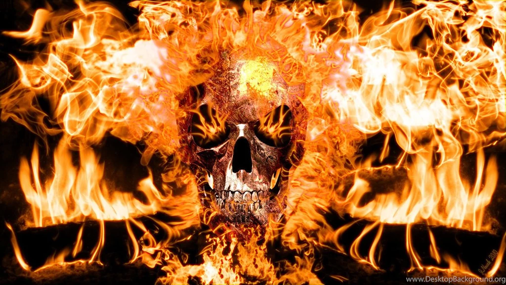 Skull Flames Wallpapers Wallpapers Zone