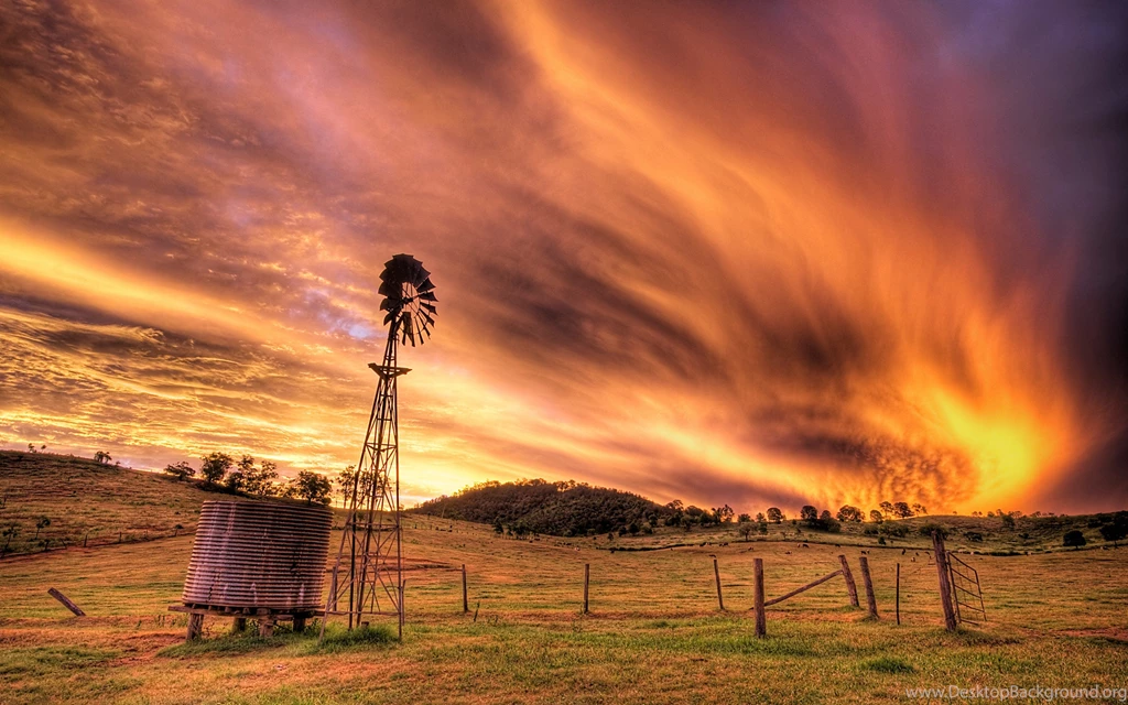 Download Wallpapers 3840x2400 Sky, Evening, Mill, Transformer ...