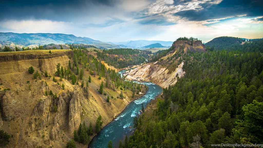 Landscape, Yellowstone National Park, River Wallpapers HD ...