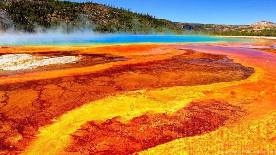 Yellowstone Geyser Hd Wallpapers With Warm Colors For Mobile Phones ...