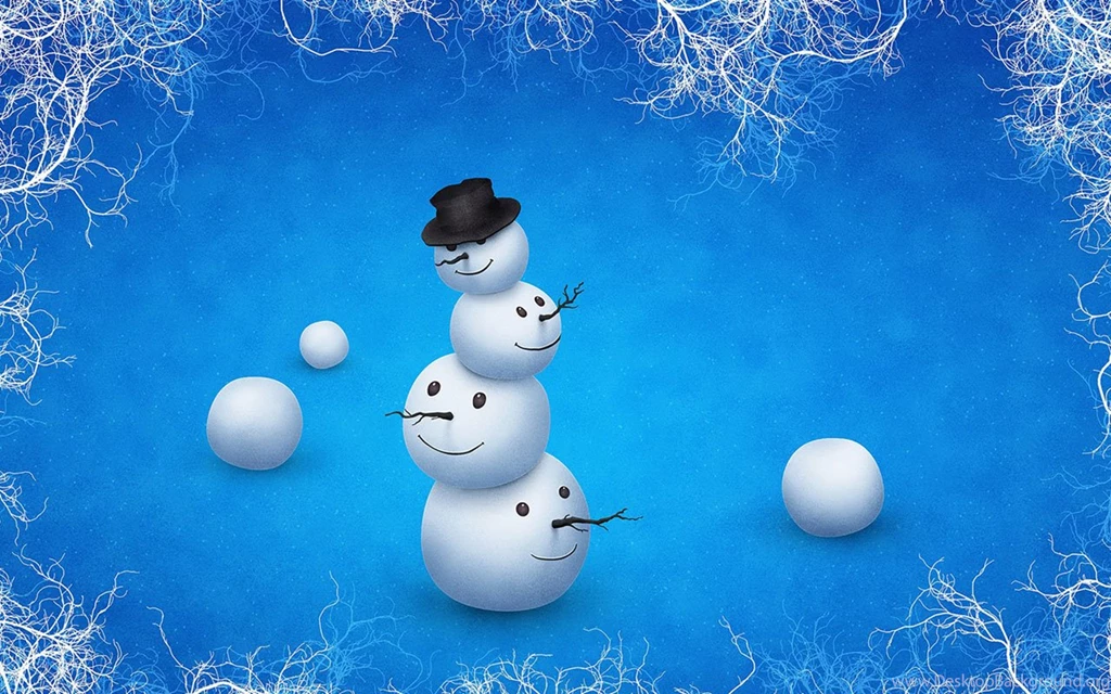 Christmas Snowman Cartoon Style Design HD Wallpapers 5 - Holiday ...
