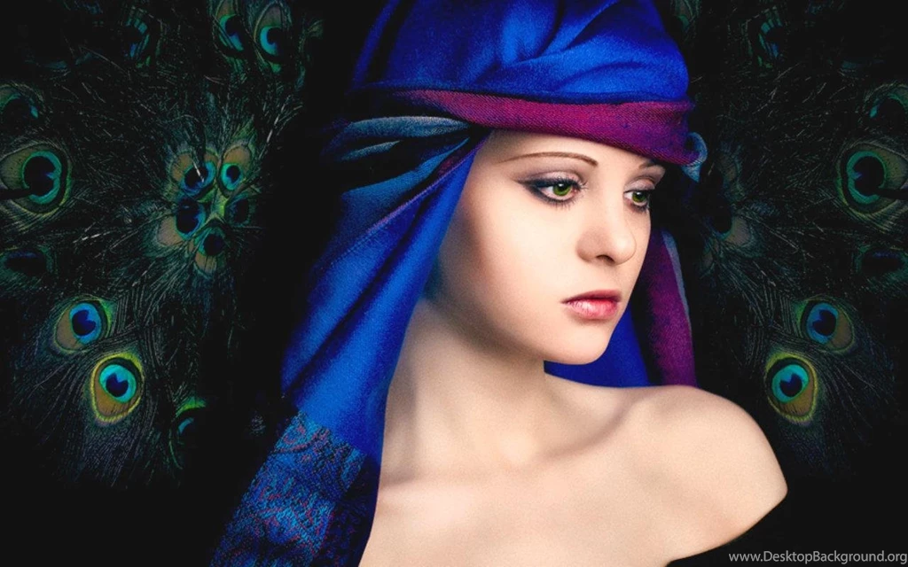Woman In Blue Bandana (