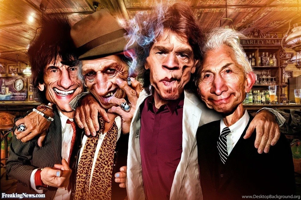 Rolling Stones In A Bar Caricatures Wallpapers