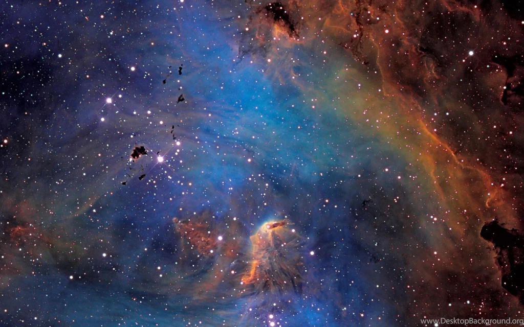 Download HD Space Universe Galaxy Nebulae Stars In Blue Purple And ...