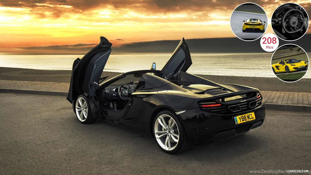 2013 McLaren MP4 12C Spider Doors Up Rear