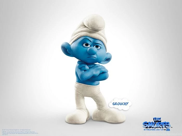 Grouchy Smurf, The Smurfs Movie Wallpapers 5 Wallcoo.net
