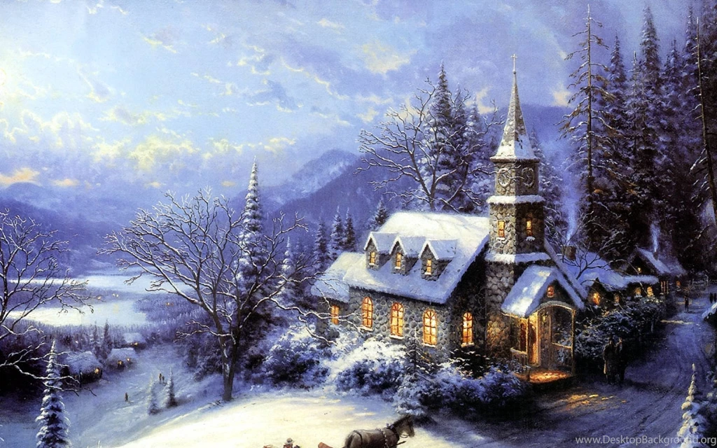 2015 Free Thomas Kinkade Christmas Screensavers Wallpapers Desktop