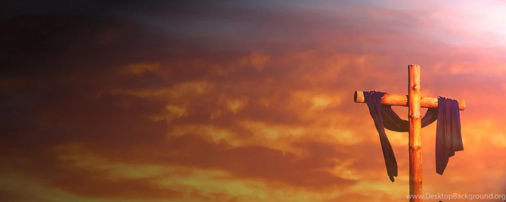 Download Wallpapers 2560x1024 Cross, Horizon, Hills, Sky Dual ...