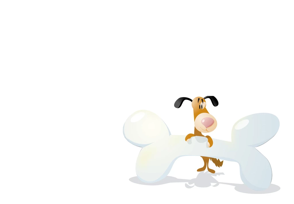 Cartoon Dog With Bone Free Animals Wallpapers Image With Dogs
