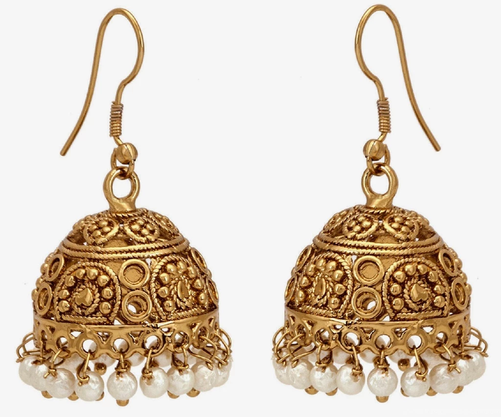 All 4u Wallpaper: Latest Gold Jhumka Earring Designs HD Wallpapers