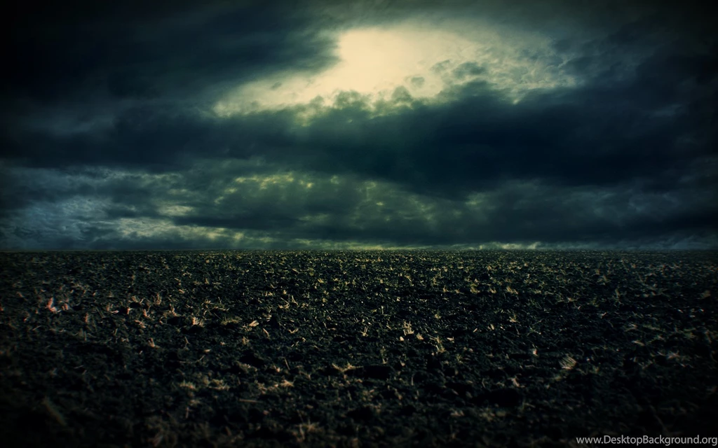 Clouds, Dark, Storm, Fields, Dirt, Skyscapes :: Wallpapers