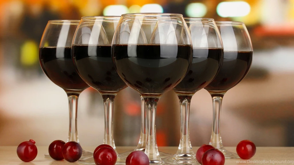 Six Glasses With Red Wine Drink Wallpapers