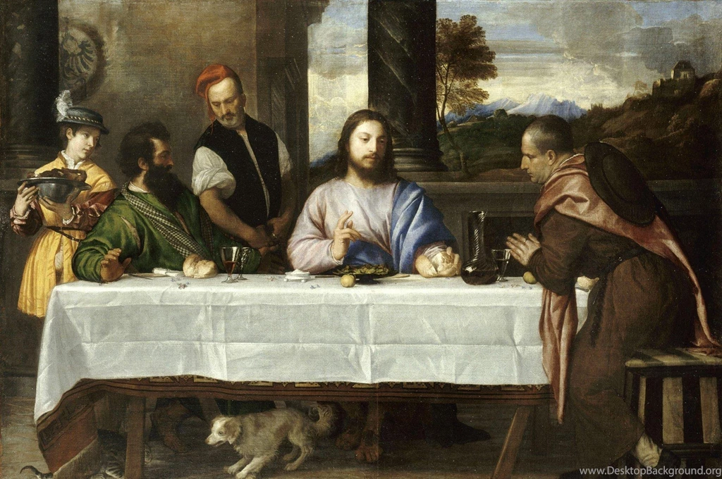 By Tiziano (last Supper) Wallpaper,christ HD Wallpaper,tiziano HD ...