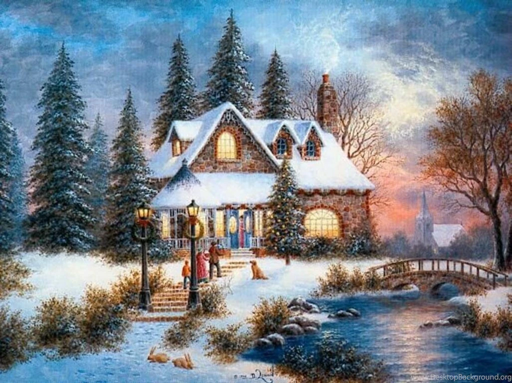 Wallpapers Pictorial Art Thomas Kinkade Image Desktop Background