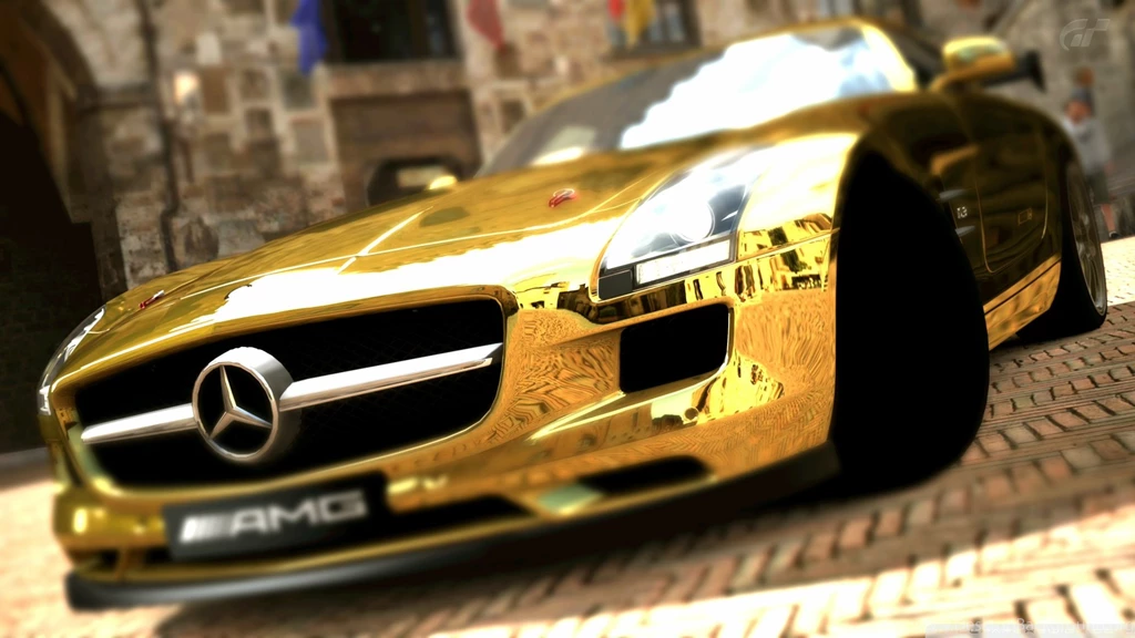 Mercedes Benz SLS AMG Gold HD Desktop Wallpapers : High Definition ...