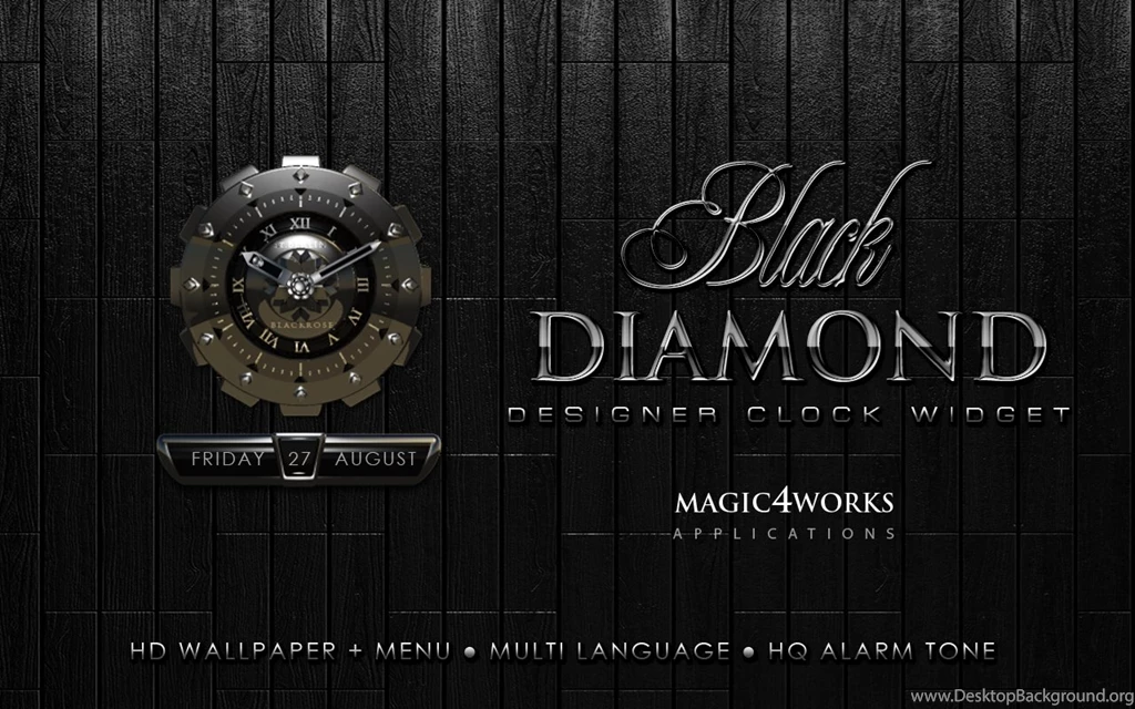 Black Diamond Clock Widget APK By Magic4works Details