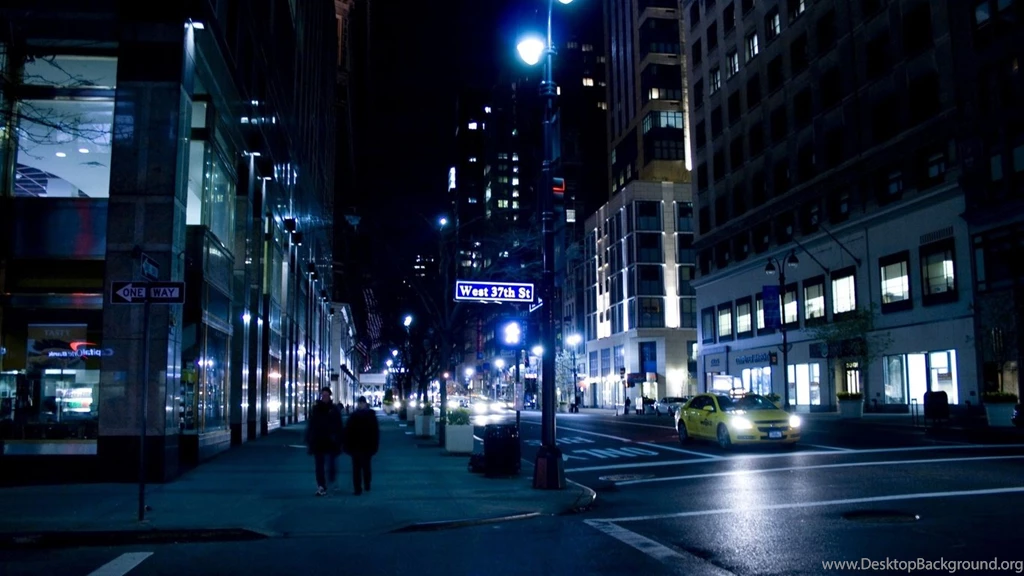 1366x768 New York City, Night, New York, Street, Nyc, Night ...